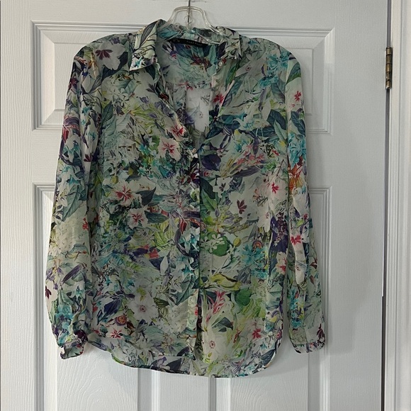 Zara Tops - Zara Multicolor Floral Blouse